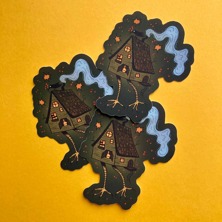 Camilla Watson Art - Wholesale Sticker - Baba Yaga's House | Matte Vinyl Sticker2
