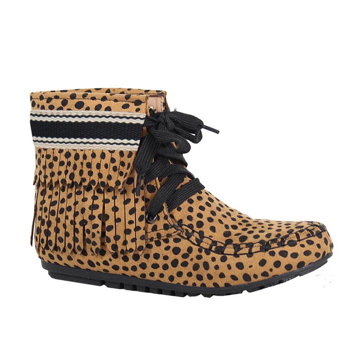 Yoki Womens gabby-22 Layered Fringe Booties SHOES for wholesale by Yoki Fashion