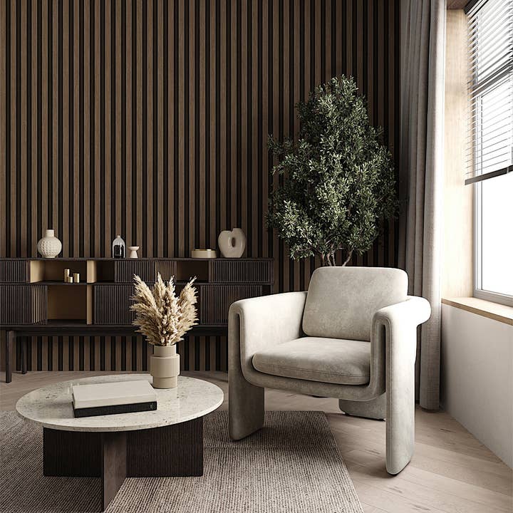 Walloro Luxury Embossed Wallpaper - Wholesale Wallpaper - Brown Wood Panel Look Wallpaper, 3D Embossed textured Wooden Pattern Wallcovering, Modern, Stylish2