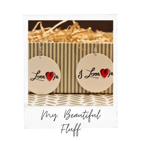 Ich liebe mich Ohrschmuck für den Großhandel von My Beautiful Fluff