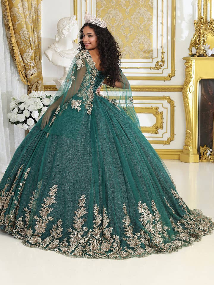 LA Merchandise - Wholesale Gown - Women's - LA221 V-neck Embroidered Quinceanera Ball Gown5