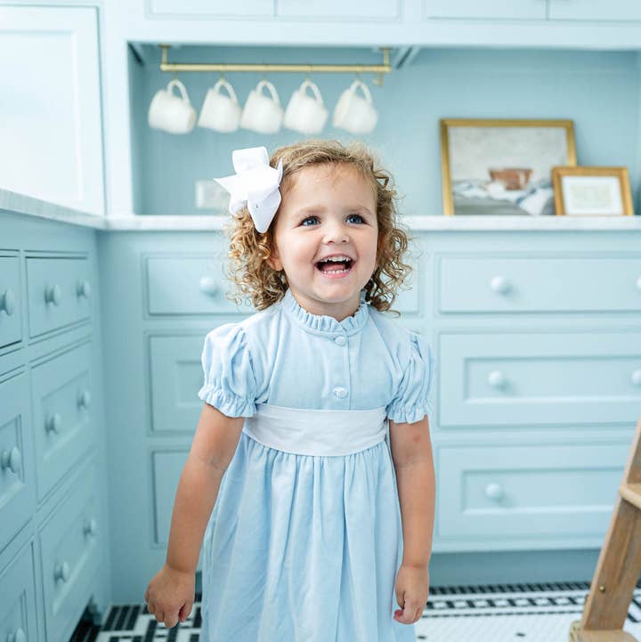 Ruth and Ralph - Wholesale Dress - Kids - Blue Velvet Holiday Dress0