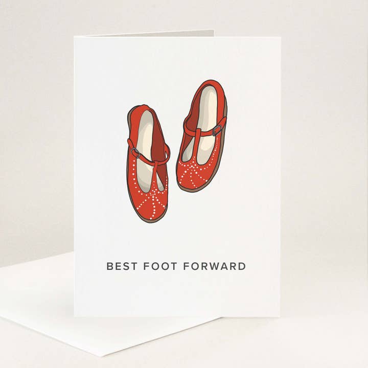 Meilleure carte Foot Forward pour la vente par Yellow Petal