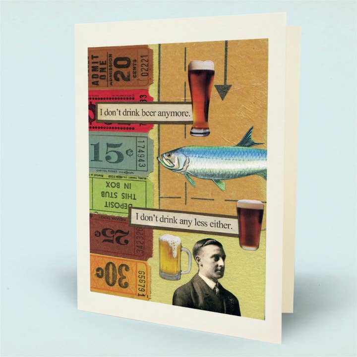 Drink Beer Card for wholesale by Mina Lee Studio