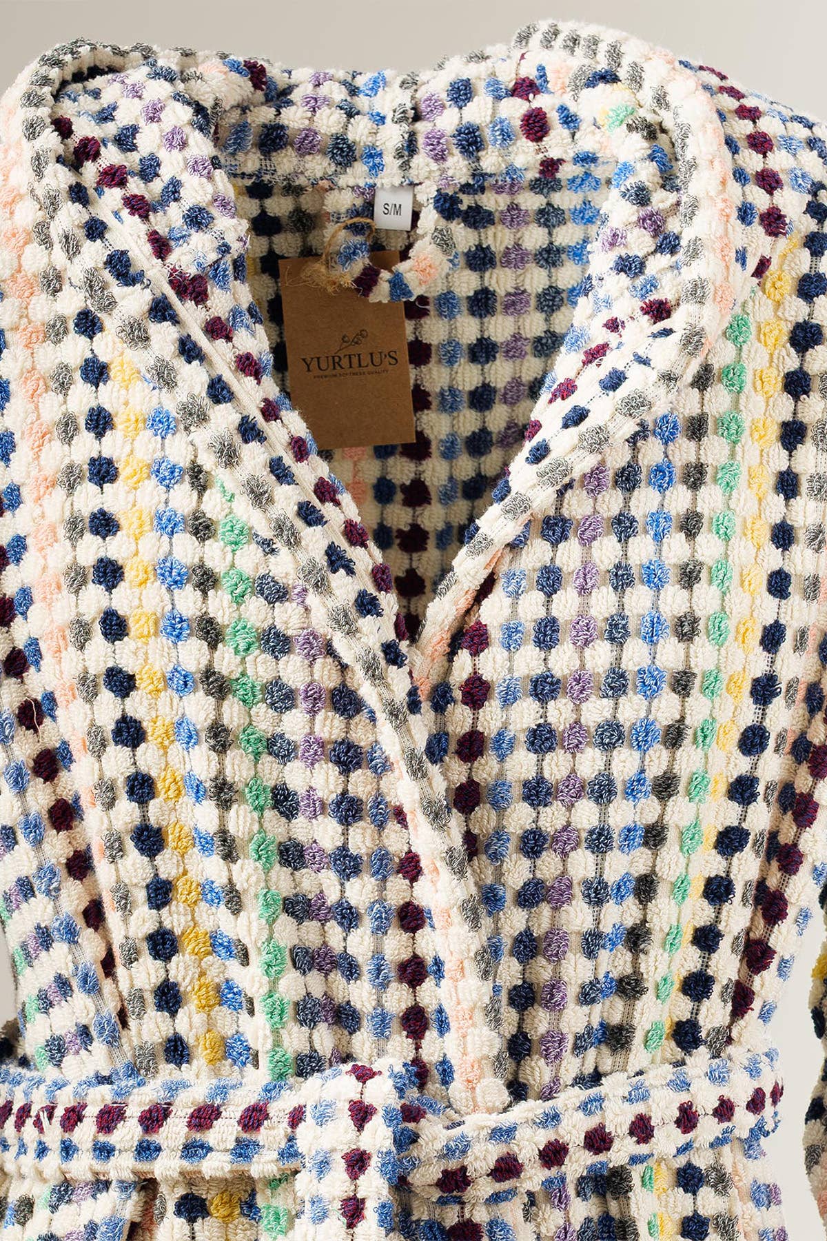 YURTLUS - Wholesale Robe - Women's - Unique 100% Cotton Pockets Bathrobe, Bubble Handwoven Robe0