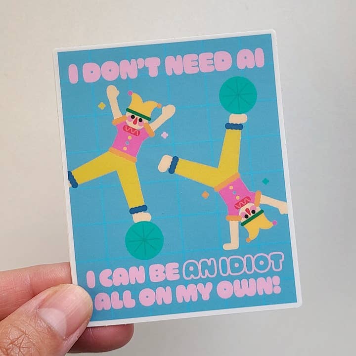 An Idiot Sticker for wholesale by Mad Love Creative Co.