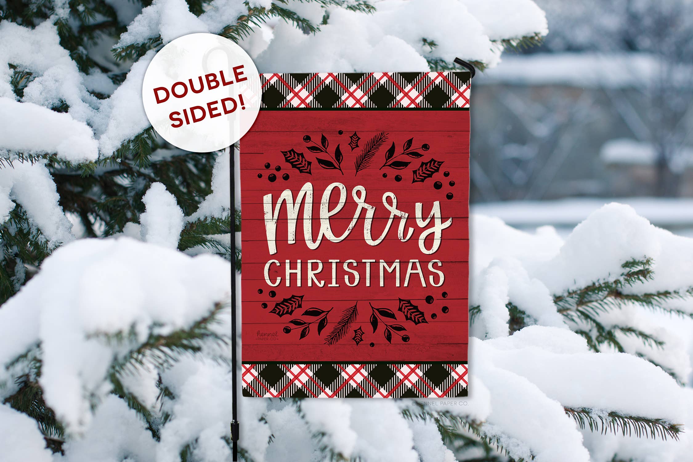 Hennel Paper Co. - Wholesale Flag - Garden Flag - Merry Christmas0