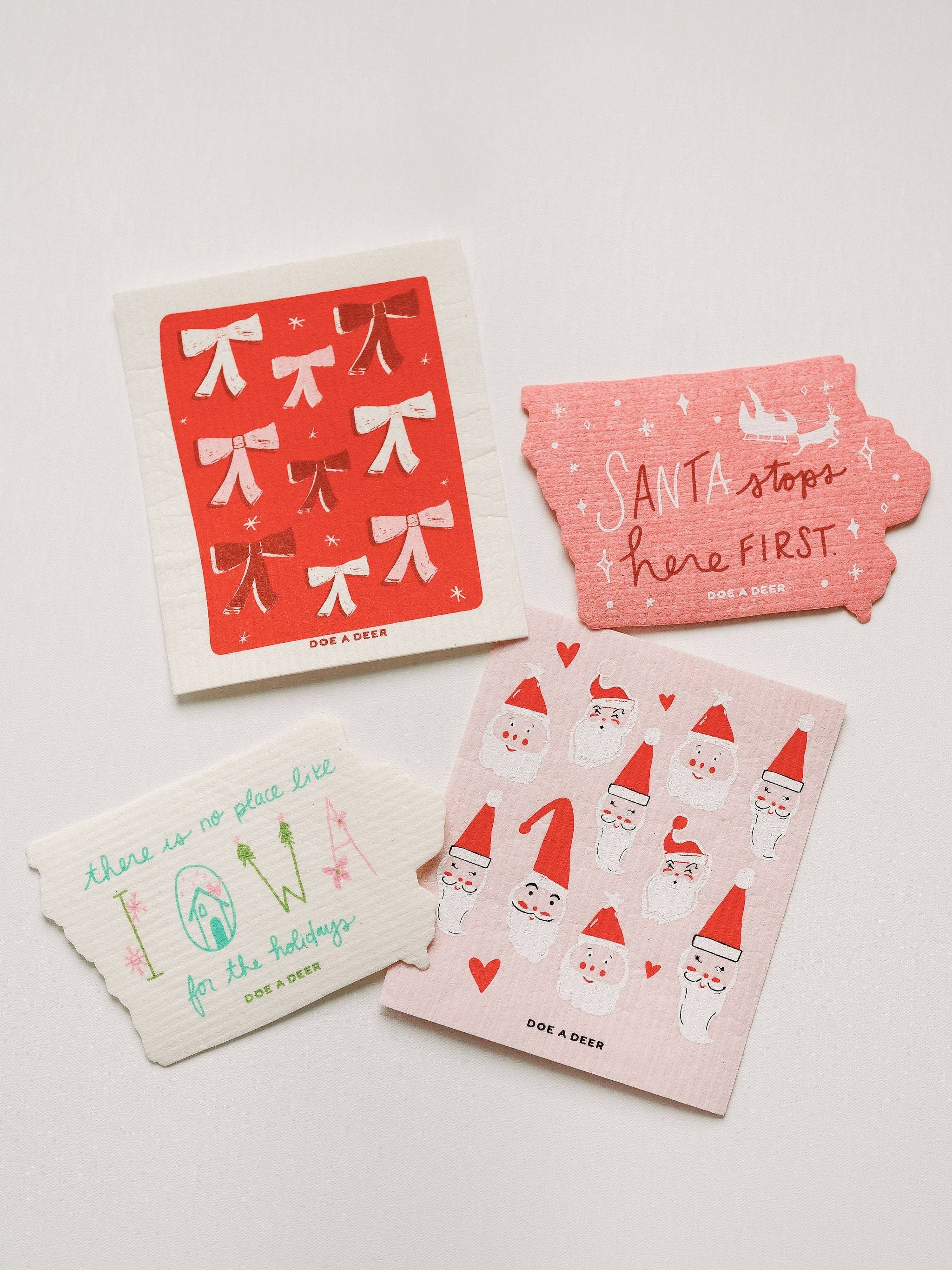 Doe A Deer - Wholesale Theedoek/vaatdoek - Iowa Voor De Feestdagen - Zweedse Vaatdoek1