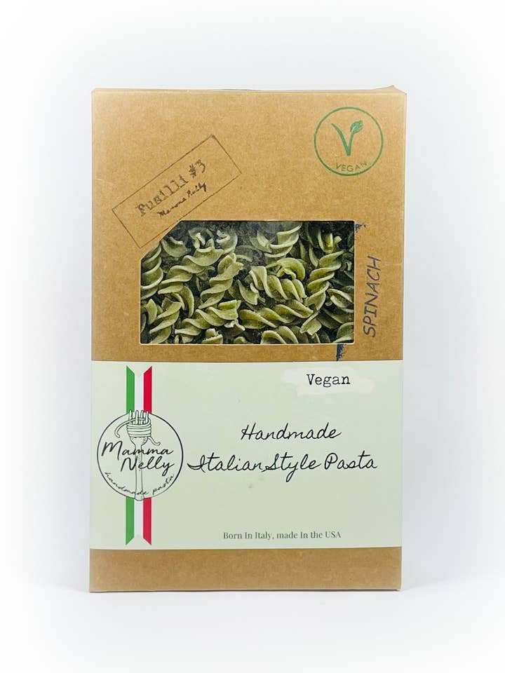 Vegan Spinach Fusilli for wholesale by Mamma Nelly Pasta