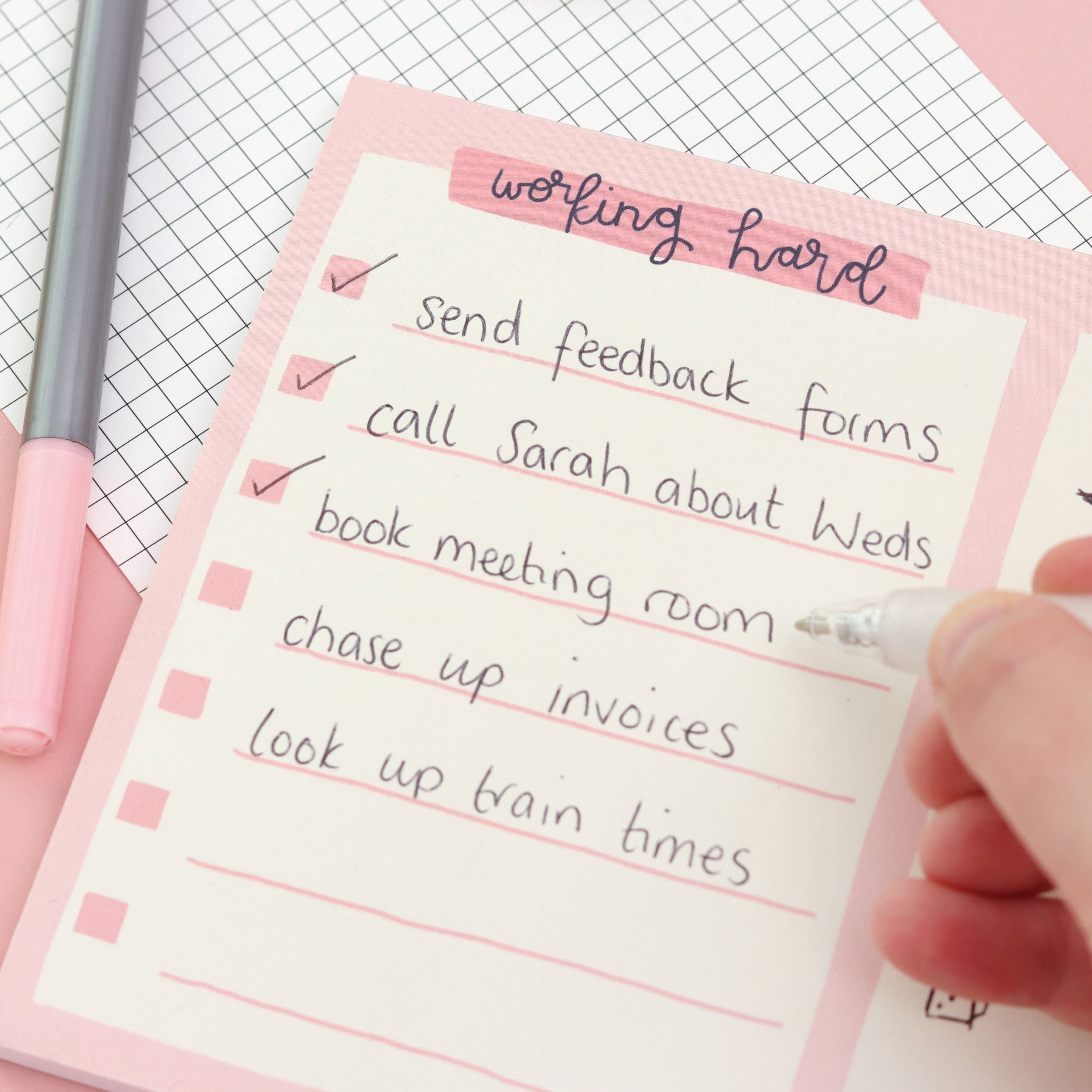 Oh, Laura – wholesale Notepad – A5 Notepad - Working Hard, Hardly Working4