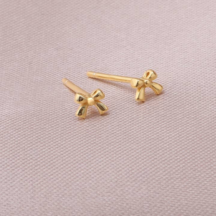 Attic creations - Wholesale Stud/Post Earrings - TT72008 KINFOLK Red Ballerina with Tiny bow earrings3