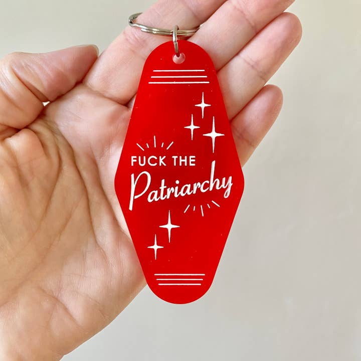 Taylor Swift FUCK the Patriarchy Acrylic Keychain for wholesale by Atomic Kraftworks