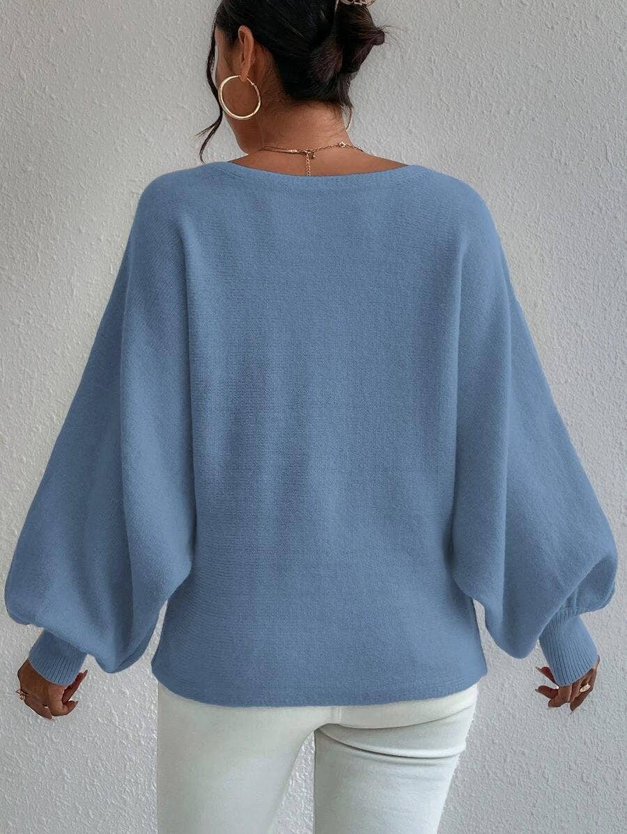 HIDDENBRAND - Wholesale Knit Sweater - Women's - Balloon Sleeve Design Sweater3