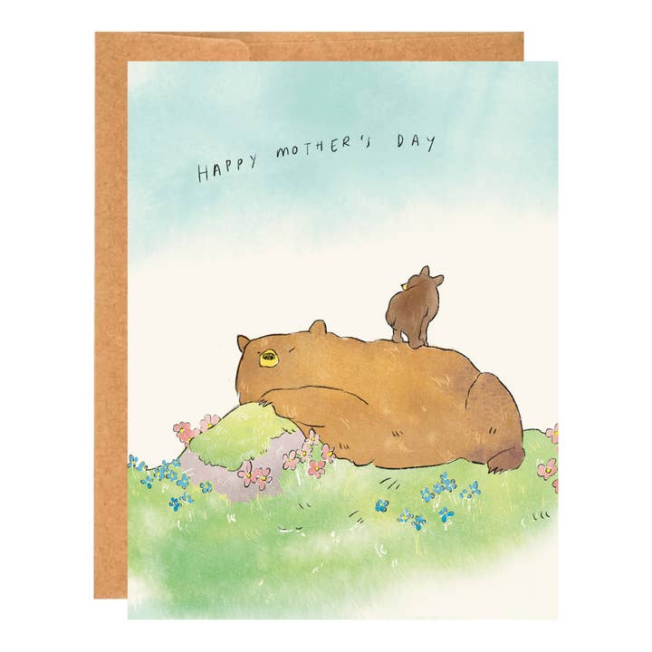 Sleepy bears mother's day card for wholesale by Celia Feldberg
