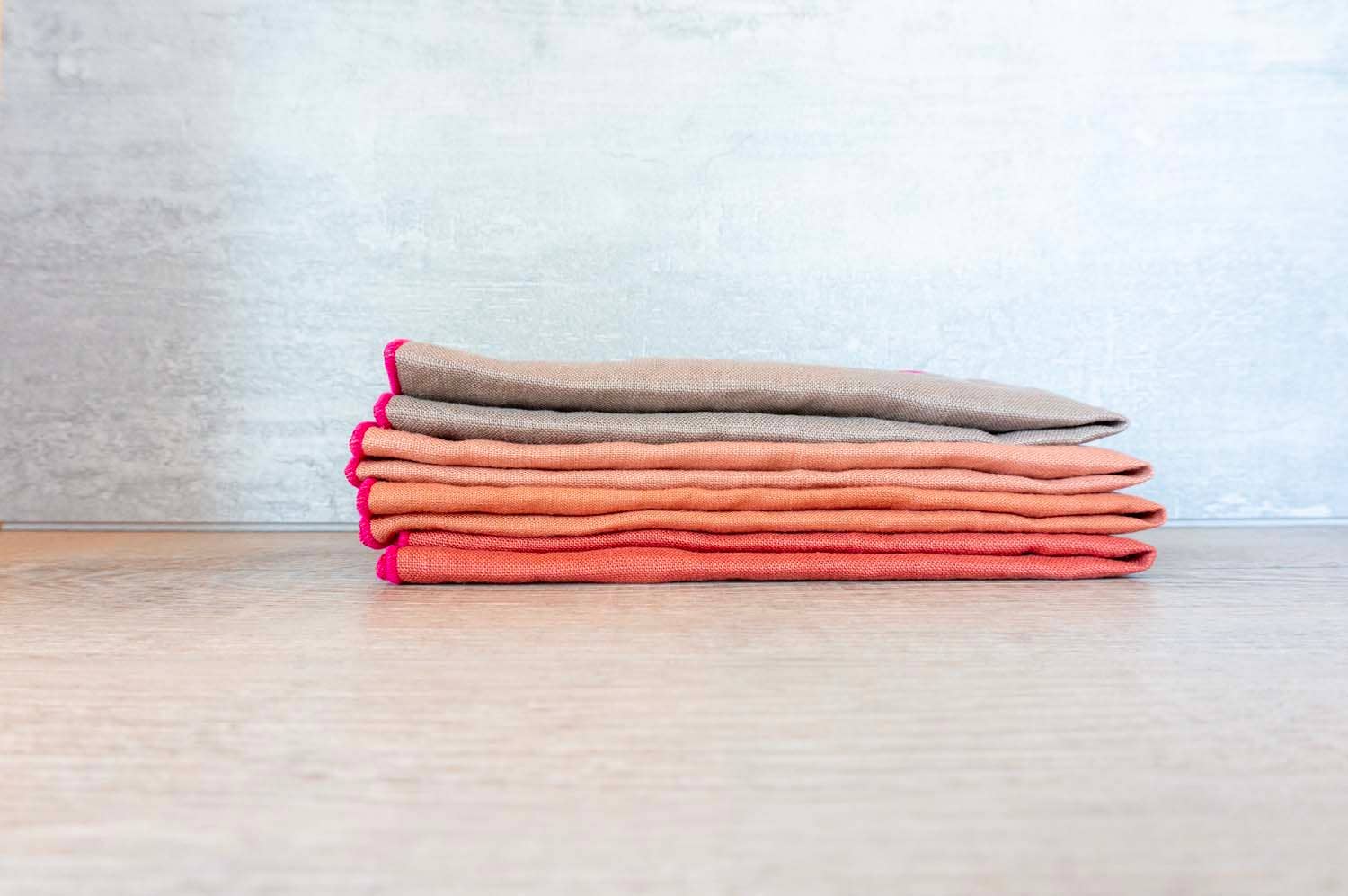 West Coast Handmade - Vendita all'ingrosso Tovaglioli da tavola in stoffa - Set da 4 tovaglioli in lino 100% selezionati - Santa Fe Mix2