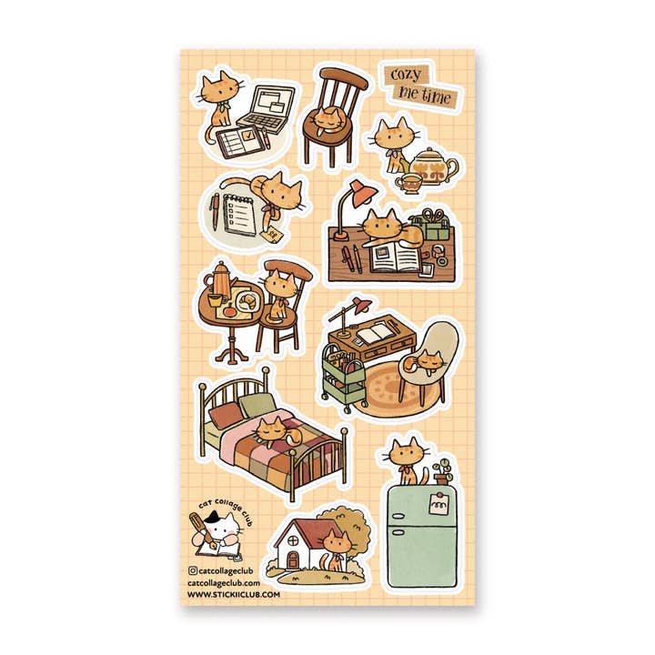 Cozy Me Time Sticker Sheet for wholesale by STICKII