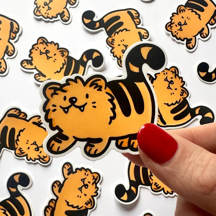 Autocollant Mini Tigre pour la vente par Shop Emily M