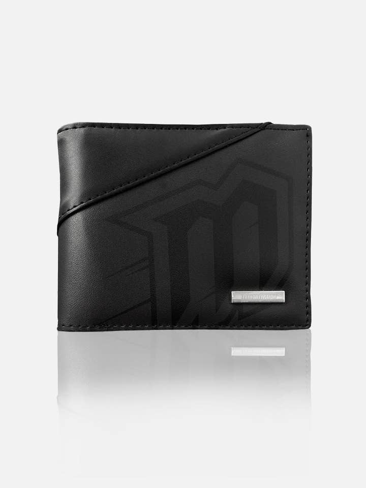 PORTEFEUILLE EN CUIR À DEUX VOLETS GHOSTED - NOIR pour la vente par MotoOption