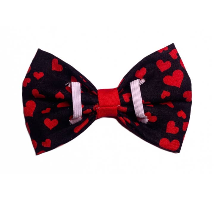 Old Dog, New Style – Engroshandel Kæledyrsbutterfly – Hund – Red Hearts Dog Bowtie1