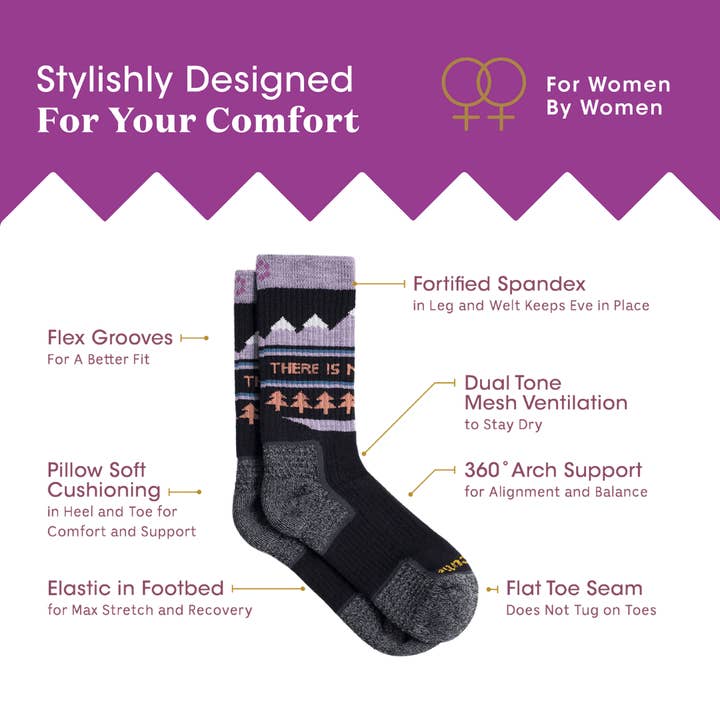 ToughCutie - Wholesale Socks - Women's - No Planet B Merino Wool Hiker Crew9