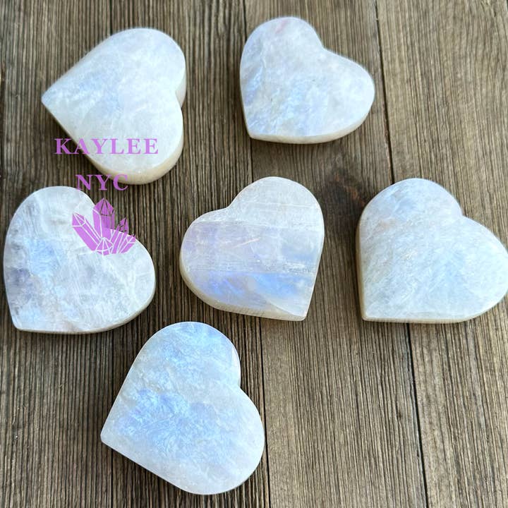 KayleeNYC - Wholesale Spiritual Stone/Crystal - 1 lb Natural Moonstone Heart Healing Energy Crystal3