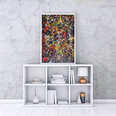 Fireworks - Original Abstract Art (60cm x 90cm) Boxed Canvas for wholesale by Jays Acrylics