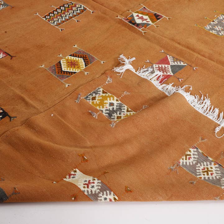 MUSMUSRUGS - Wholesale Area rug - Orange Moroccan Kilim Rug – 14.1 × 9.8 ft7