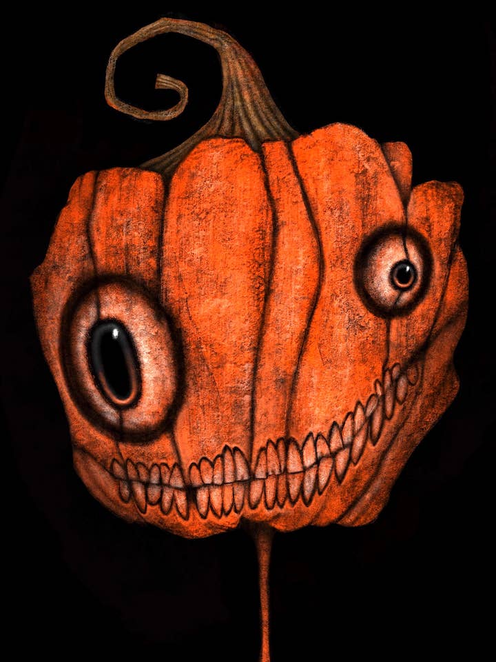 Halloween Putrid Pumpkin Print for wholesale by Creeptoons
