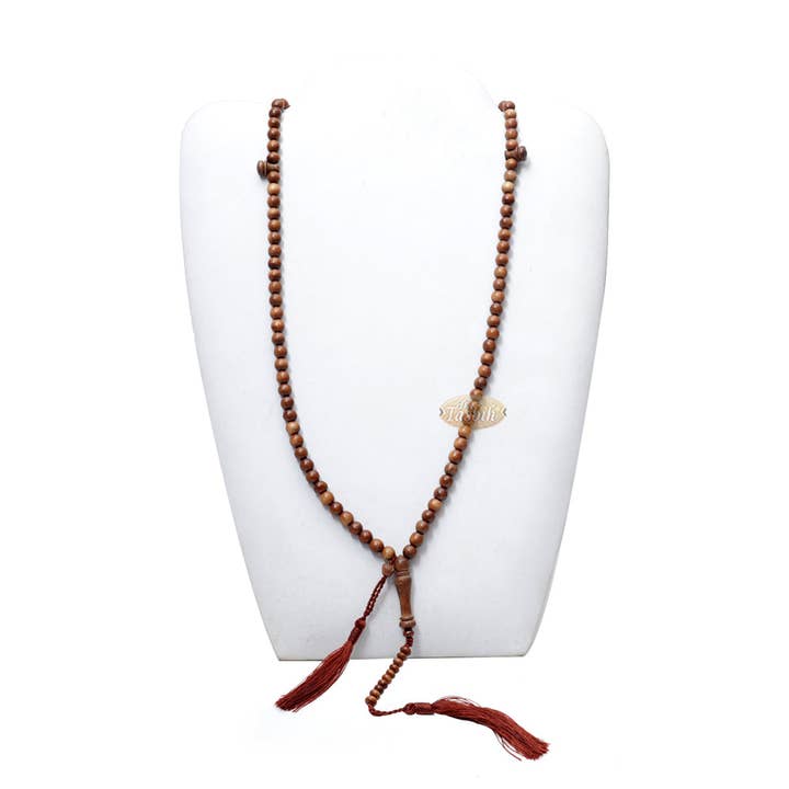 IndoMode – wholesale Bönehalsband – Naturfärgat järnträ 8 mm muslimska Tasbih bönpärlor