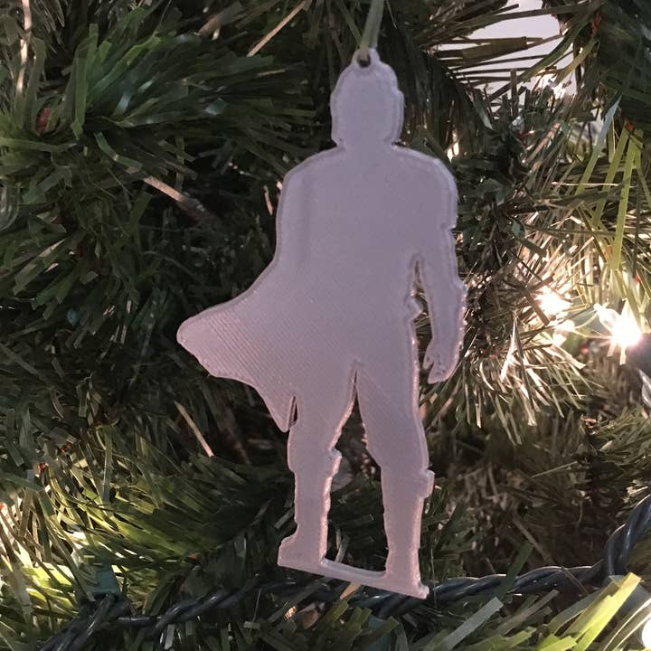 Bounty Hunter Shape Baumschmuck, Acryl, Grau für den Großhandel von Economy Ornament