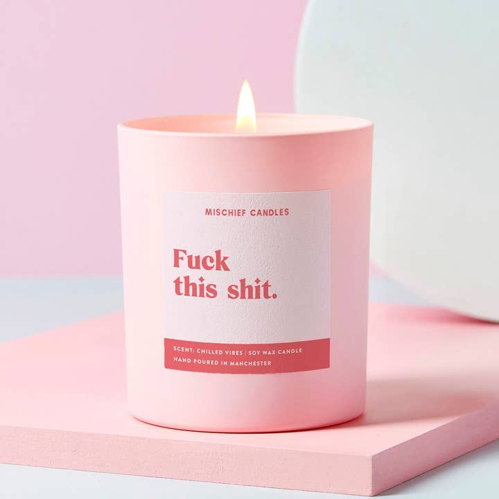 Funny Fuck This Shit Friendship Gift Funny Candle for wholesale by Mischief Candles