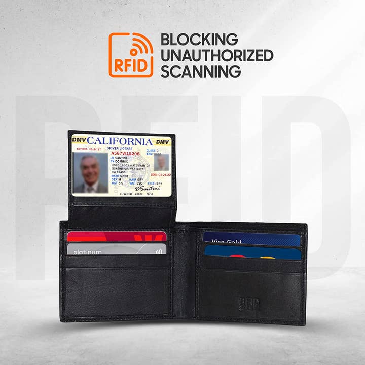 100% RFID Blocking Genuine Leather Wallets for Men for wholesale by Adamonde Bags