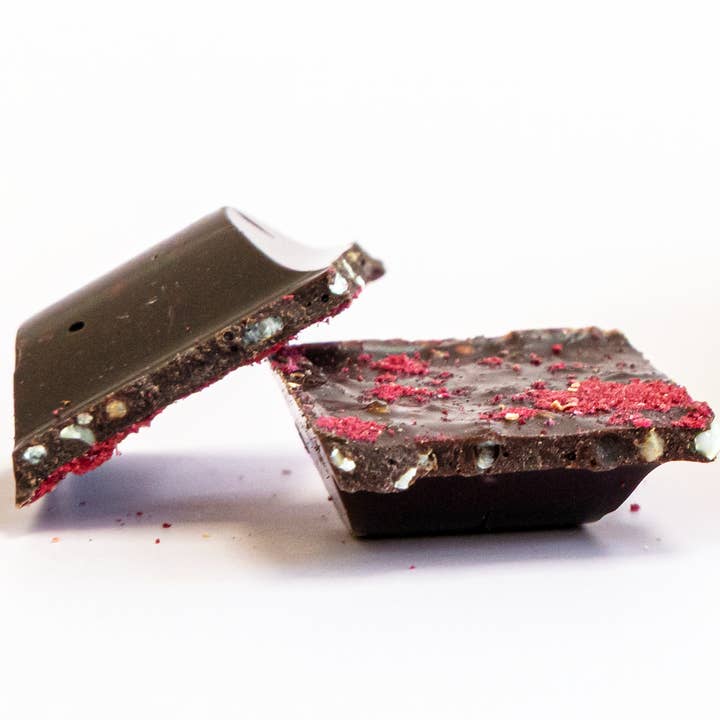 BELOVD chocolate - Wholesale Chocolate Bar - Raspberry Cocoalina vegan, dark Chocolate Bar2