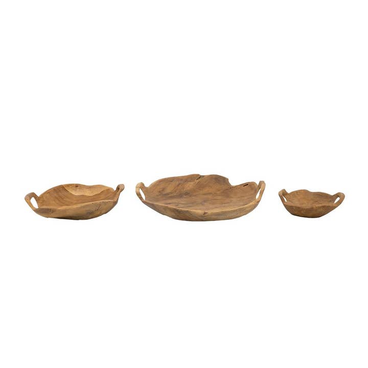 A&B Home Group Inc. - Wholesale Charger plate - S/3 Teak Bowls1