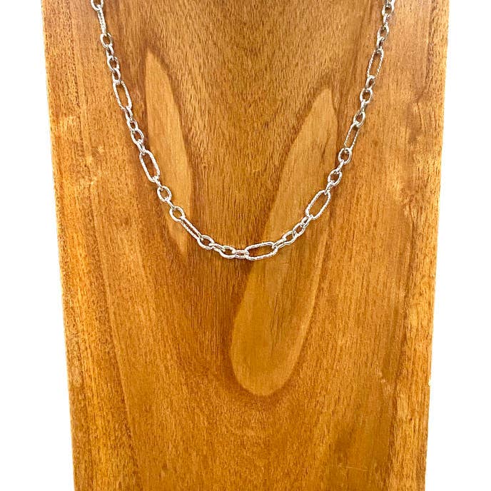 Western Elite Jewelry - Wholesale Link & Chain Necklace - NKS220327-01SLV