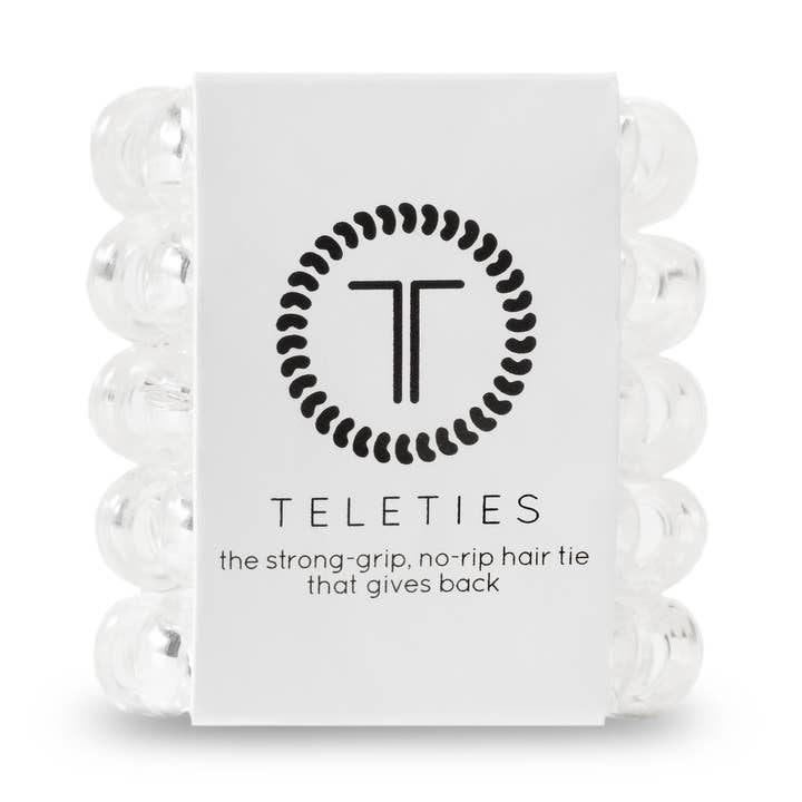 Spiralförmige Haarspiralen | Winzig | Kristallklare Haargummis für den Großhandel von TELETIES
