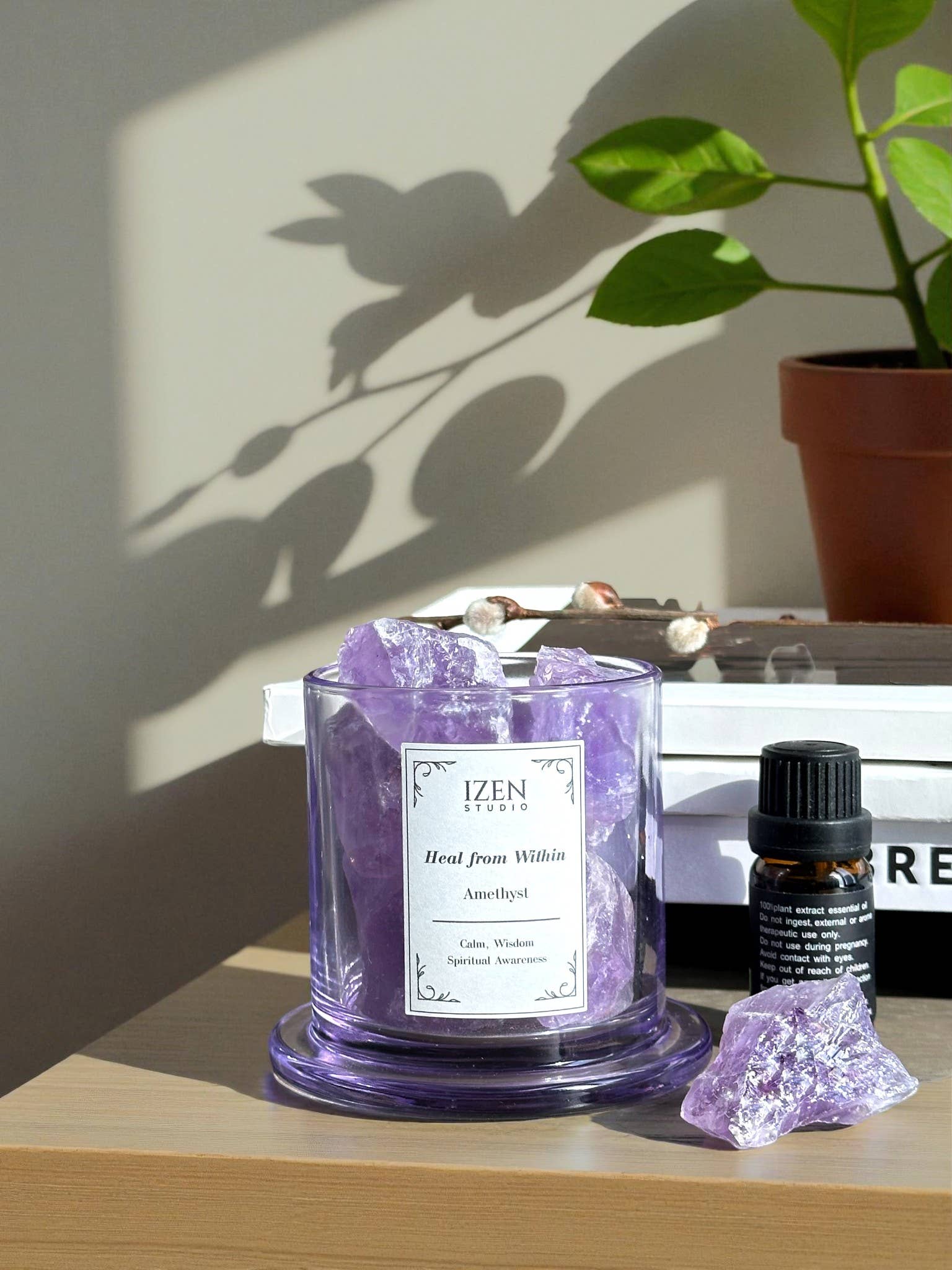 IZEN STUDIO - Wholesale Reed Diffuser - Crystal Essential Oil Diffuser| Aromatherapy Wellness Gift16