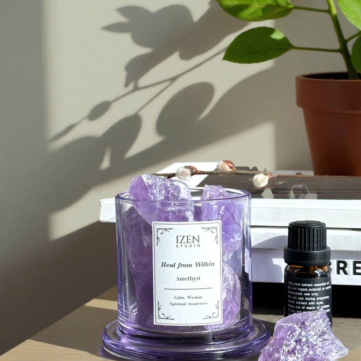 IZEN STUDIO - Wholesale Reed Diffuser - Crystal Essential Oil Diffuser| Aromatherapy Wellness Gift16