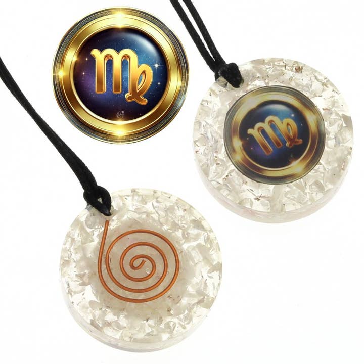 UniArt - Wholesale Spiritual Stone/Crystal - Orgonite pendant with zodiac symbol7