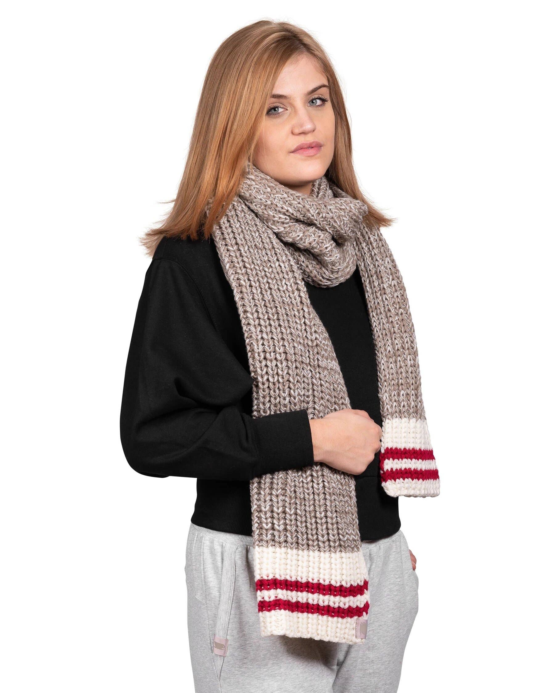 LATTELOVE - Wholesale Scarf - Women's - Canadiana Scarf by Coffee Shoppe - DK Smoked Pearl Color7