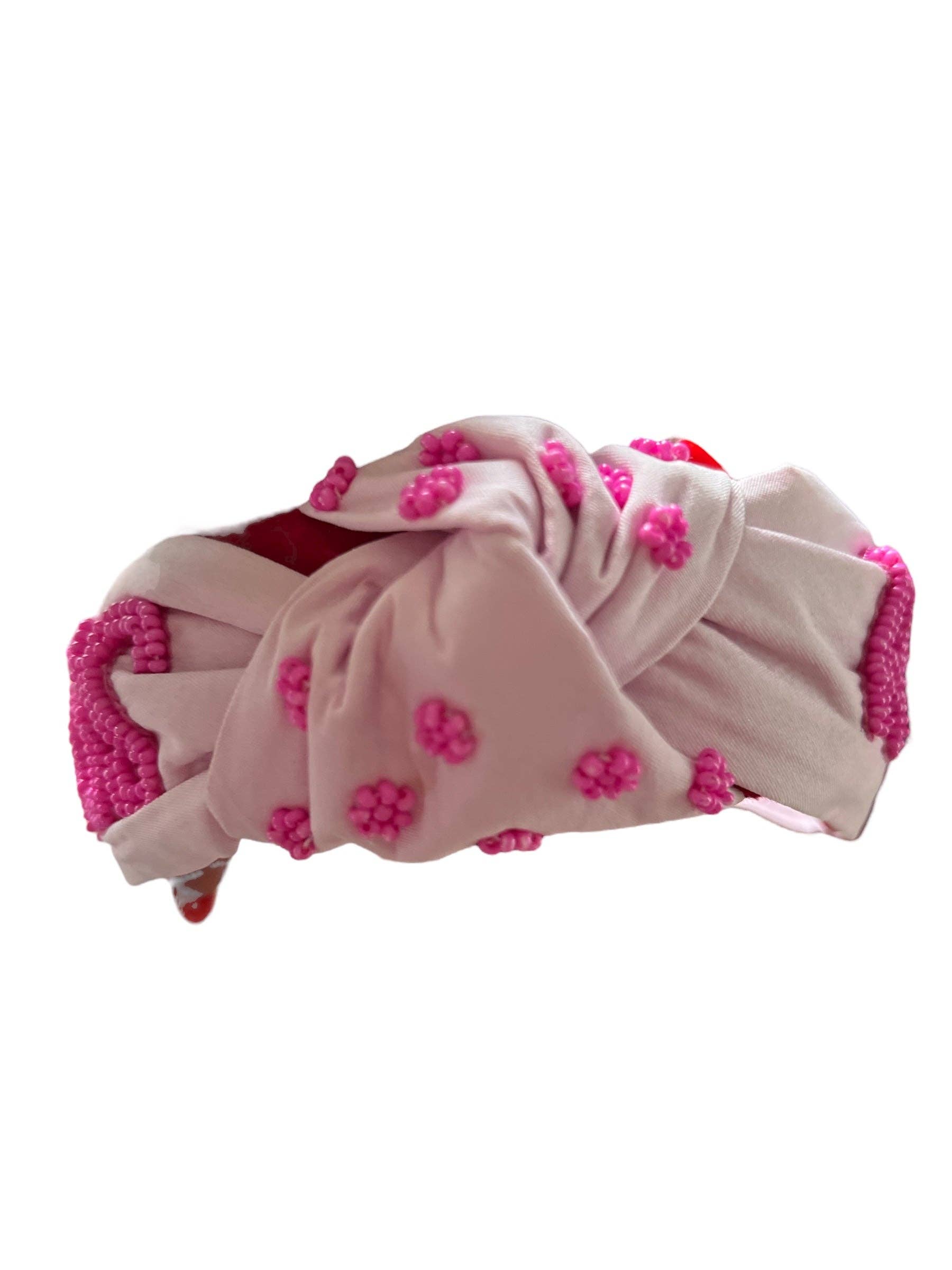 Wishful Heart Boutique, LLC - Wholesale Fashion Headband - Women's - Astros Beaded Pink Headband2