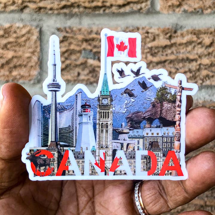 Pegatina de vinilo impermeable de monumentos canadienses para venta al por mayor de simply blessed shy