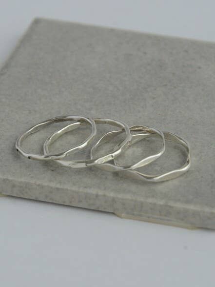 Fair Anita - Wholesale Band/Stacked Ring - Sterling Stacking Rings - Waves7