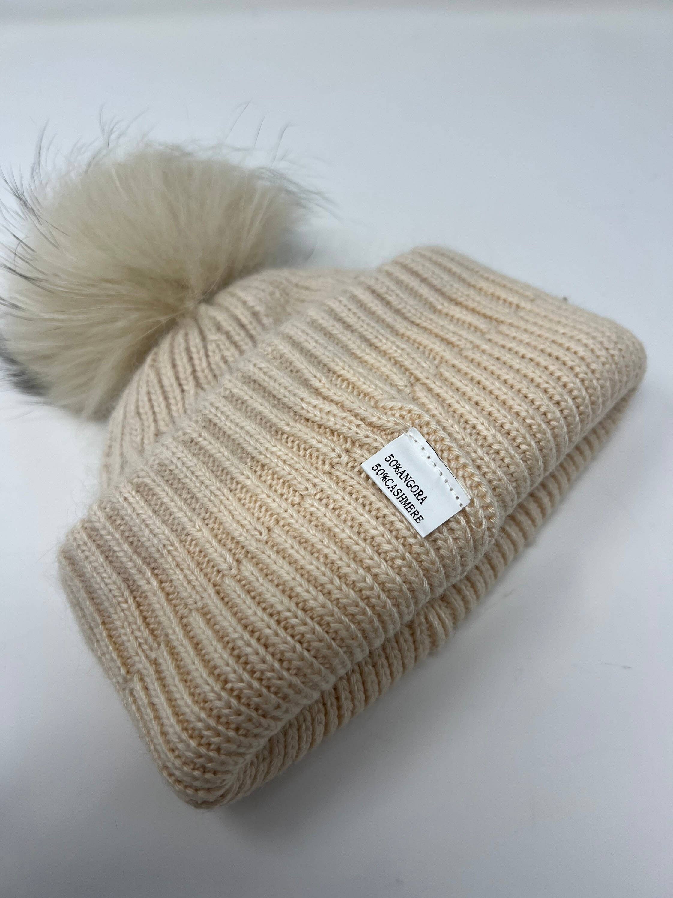 FanakoStudioNYC - Wholesale Beanie - Women's - New, Angora Rabbit Fur And Cashmere Beanie. Winter Beanies Hat For Women.christmas Gift7