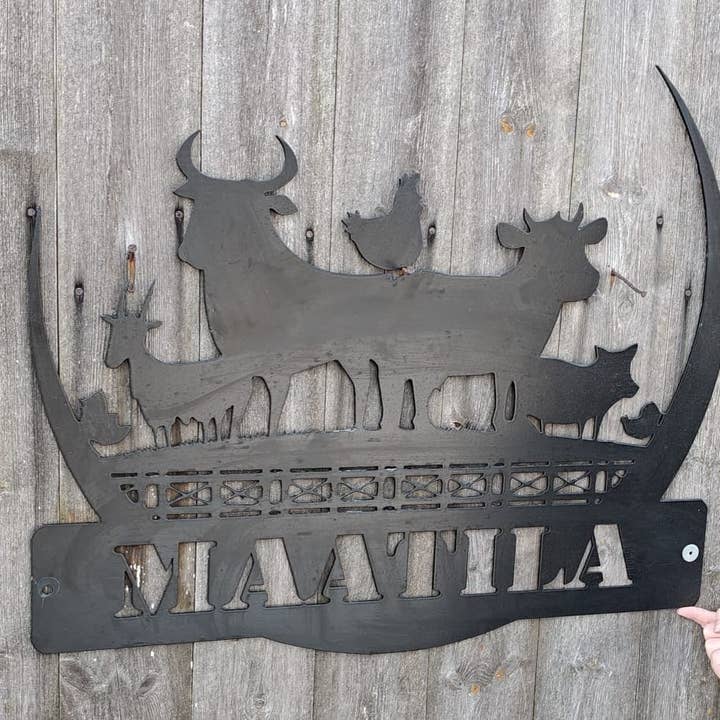 Placa de Metal Animais de Quinta por atacado de Teraskyltit.fi