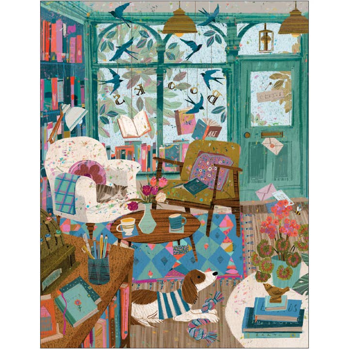 Tarjeta de cumpleaños de librería acogedora para venta al por mayor de Studio Eleven Papers