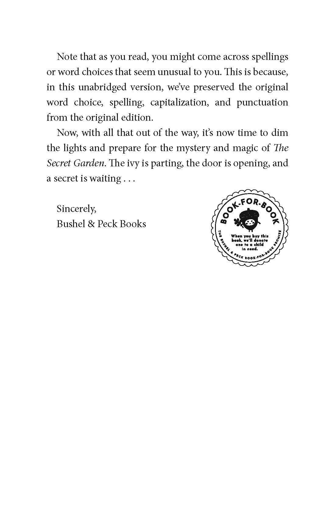 Bushel & Peck Books - Wholesale Early Reader Book (6-8) - The Secret Garden: The Read-With-Me Edition7