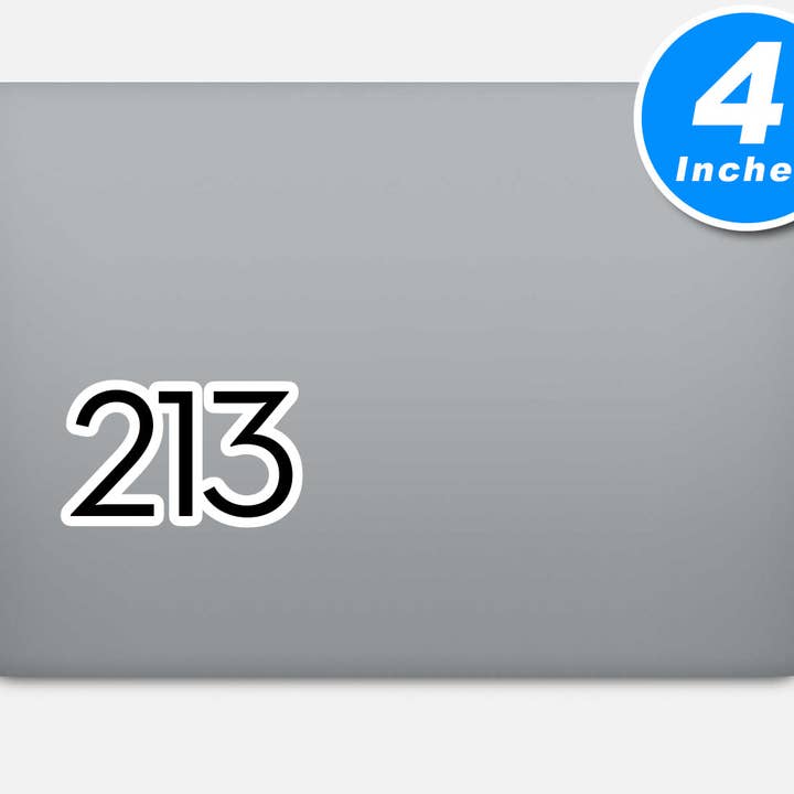FunPopStickers - Wholesale Sticker - Los Angeles California 213 Area Code Area Code Home 3 Pack - Set of 2.5, 3 and 4 Inch Vinyl Laptop Stickers - Area Code Home for Laptop, Phone, Water Bottle, Car & More Decal (3 Pack)