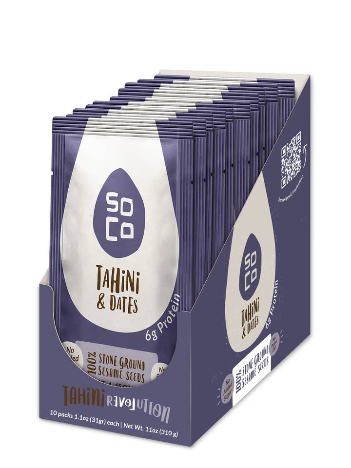 Tahini & Dates 10 Pack single serve for wholesale by Seeds of Collaboration