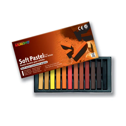 edge - Wholesale Pastels - MUNGYO SOFT PASTEL SET - 12 x EARTH0
